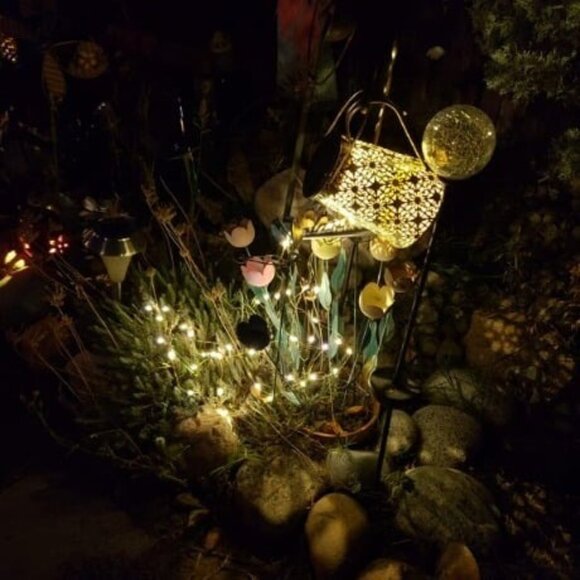 Solar Watering Can Lights, Large Hanging Solar Lantern Waterproof Outdoor - Picture 3 of 3